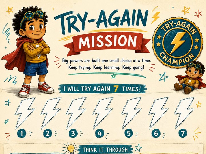 Sneak peek of the Seven-Try Mission printable